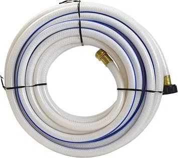 Kink-resistant white drinking water hose for RVs