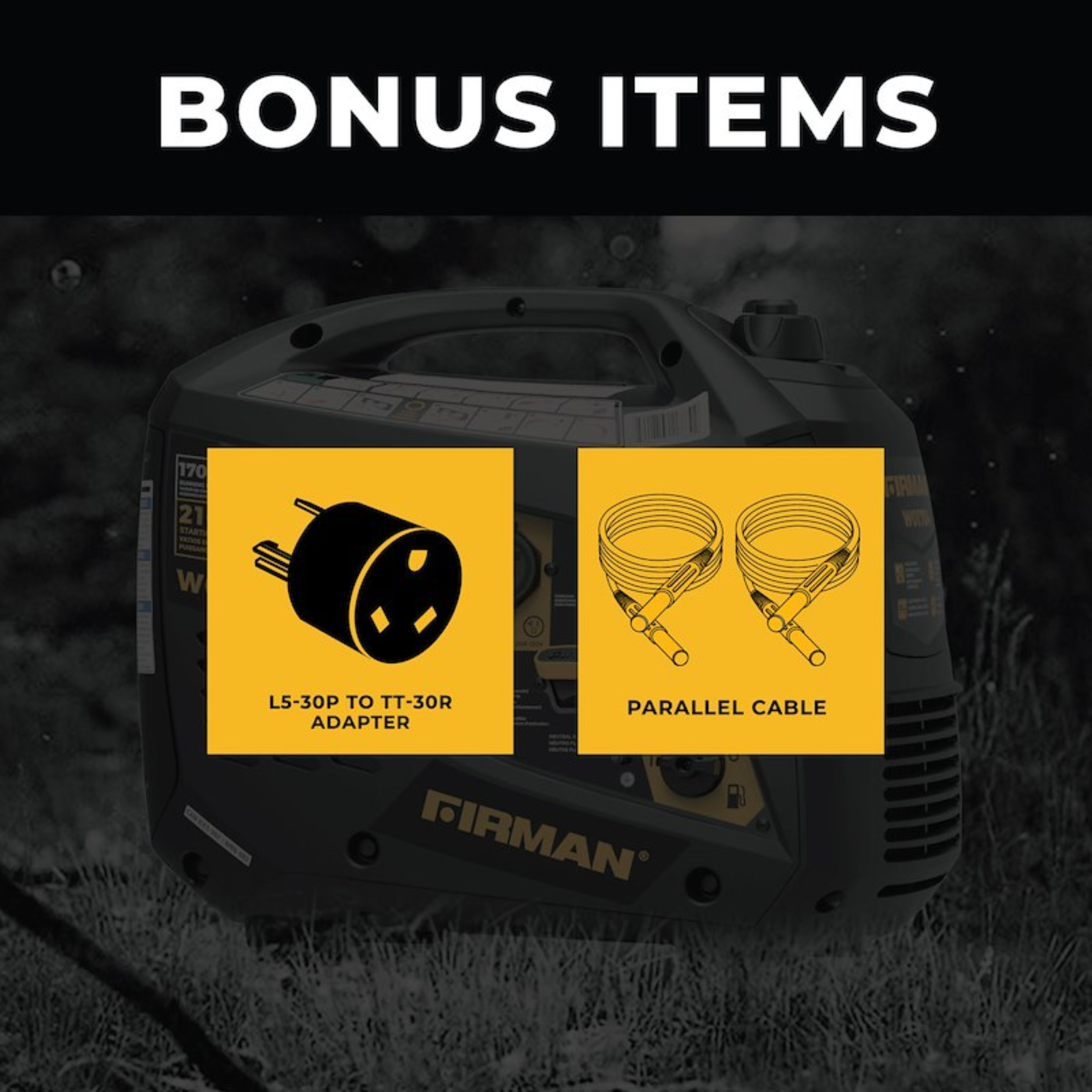 Firman Inverter Portable Generator - Multiple Power Options - Firman - view 4