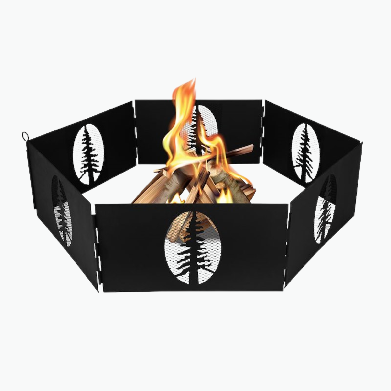Camco Portable Fire Ring with Tree Cut-Outs – 27"