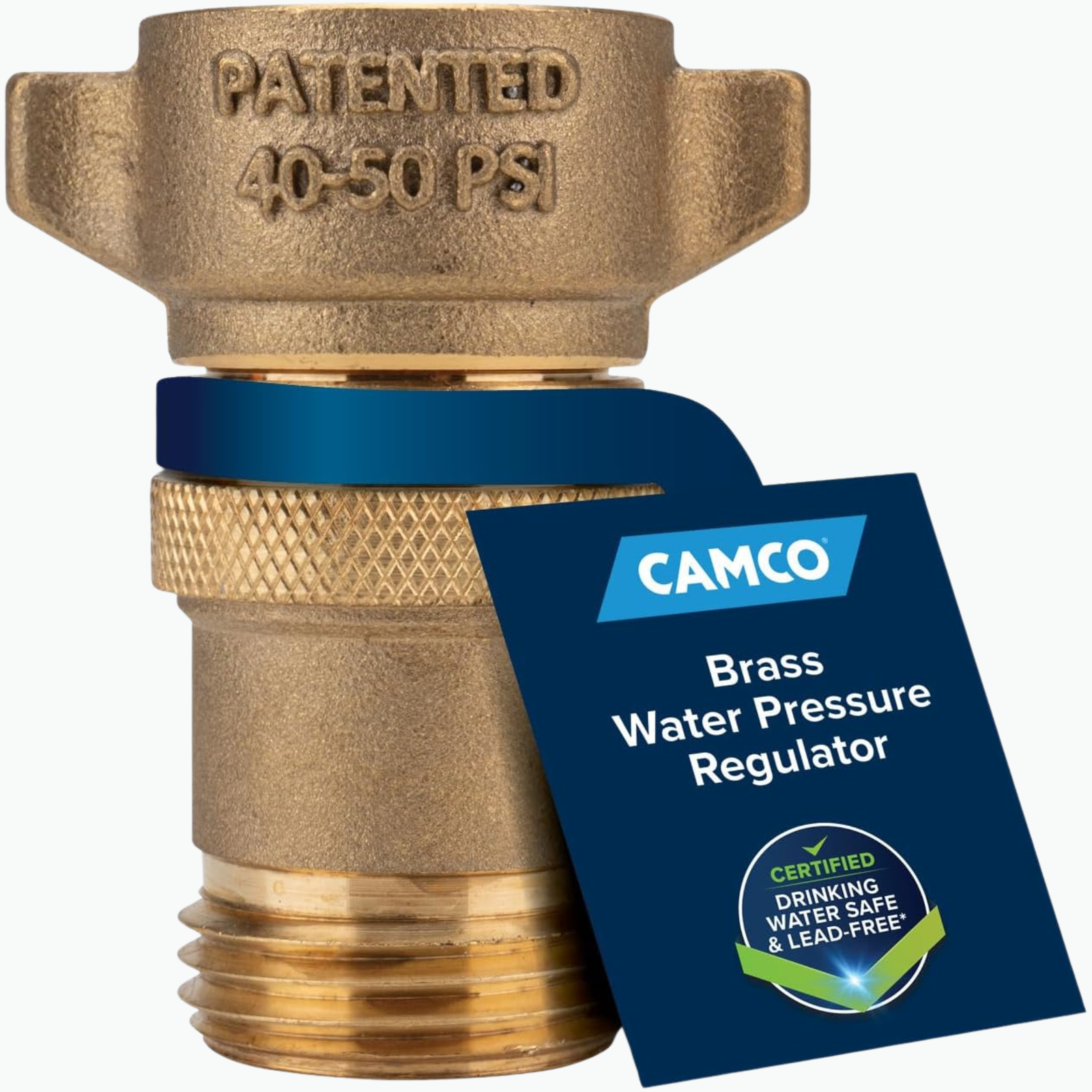 Camco Water Pressure Regulator - Brass - Camco