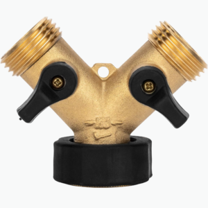 Camco Brass RV Hose Y Valve Dual Water Splitter - Camco - view 1
