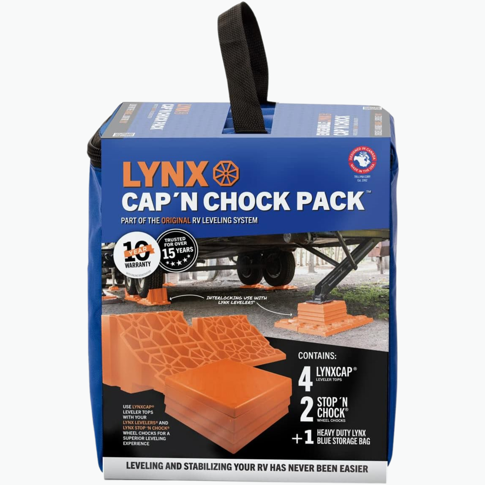 Camco Lynx Cap 'N Chock Pack - RV Leveling Kit - Lynx - view 1