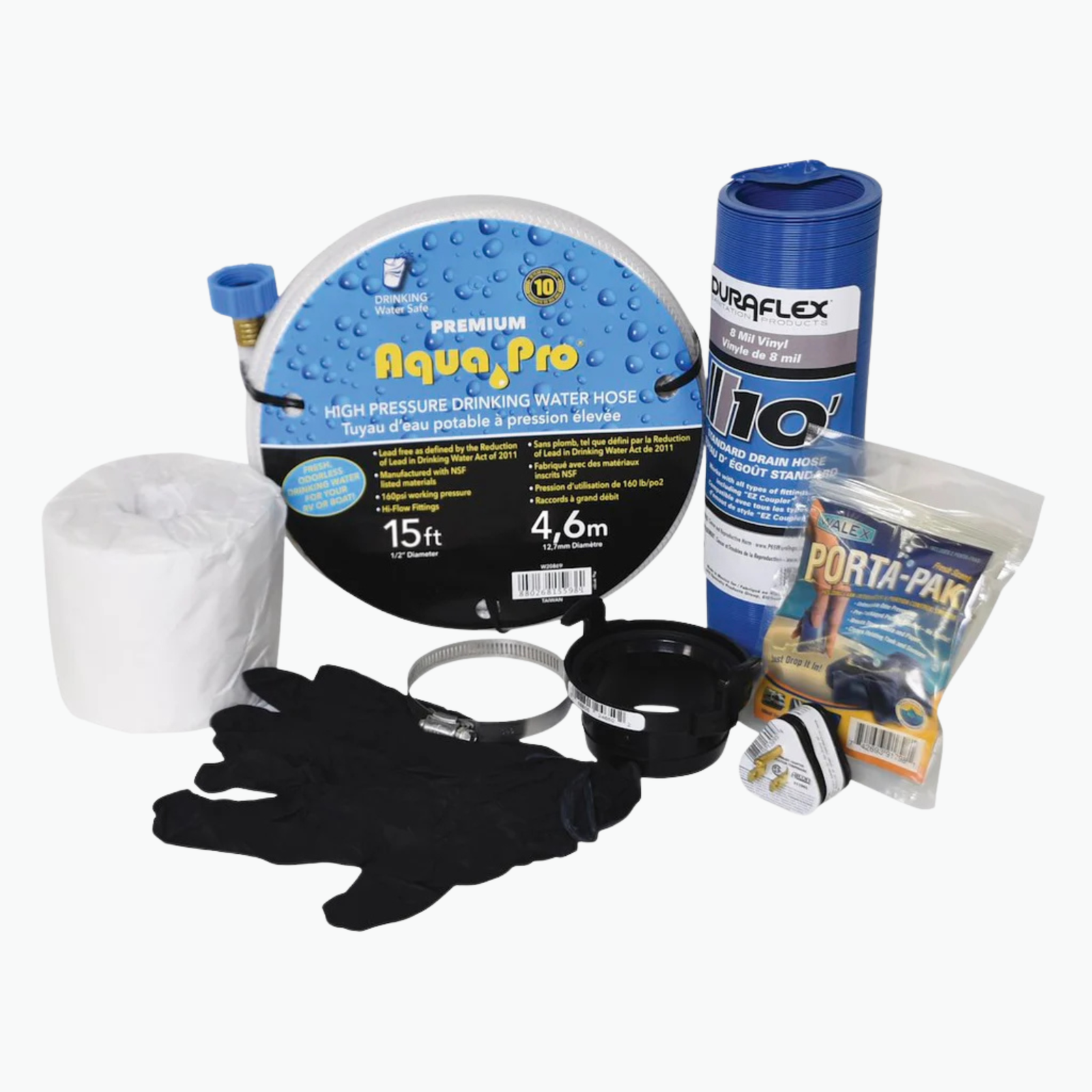 Valterra Aqua Pro Standard RV Starter Kit - Sewer & Water Setup - Valterra