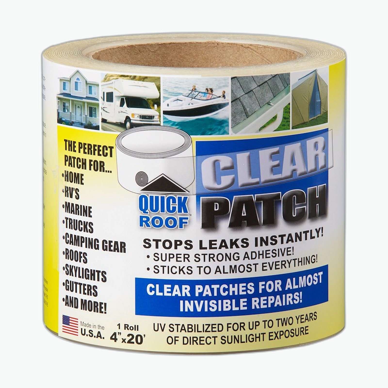 CoFair Quick Roof Clear Patch Repair Tape - 4" x 20 ft, Clear - QRCP420 (QRCP420)