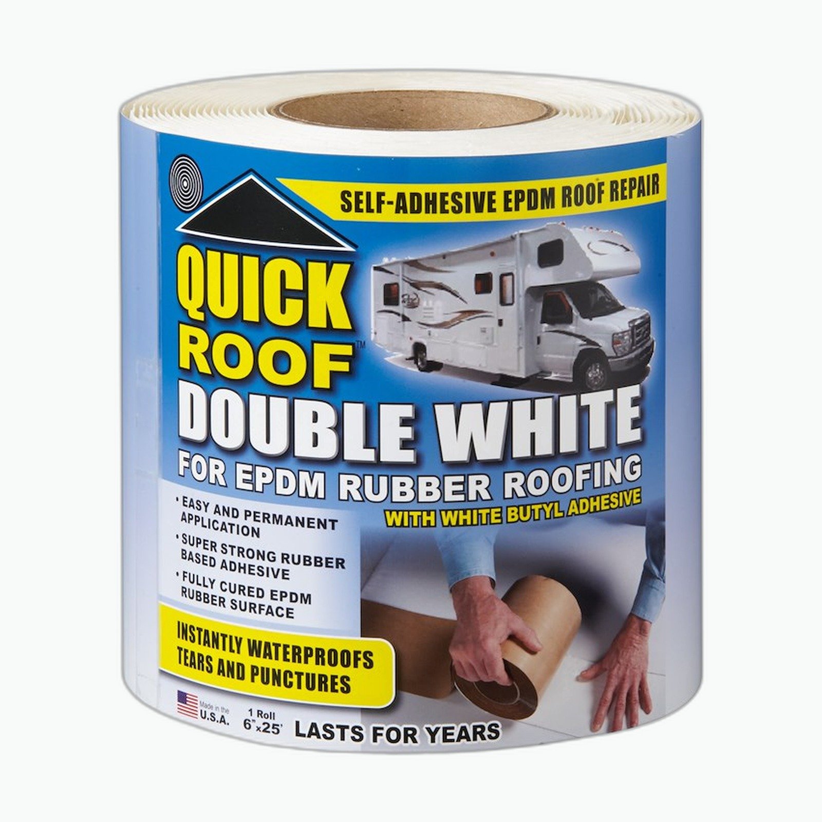 CoFair Quick Roof Double White EPDM Butyl Tape - 6" x 25 ft - WRQR625 (WRQR625)